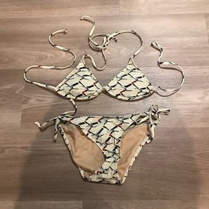 J. crew string bikini set swimsuit print matching